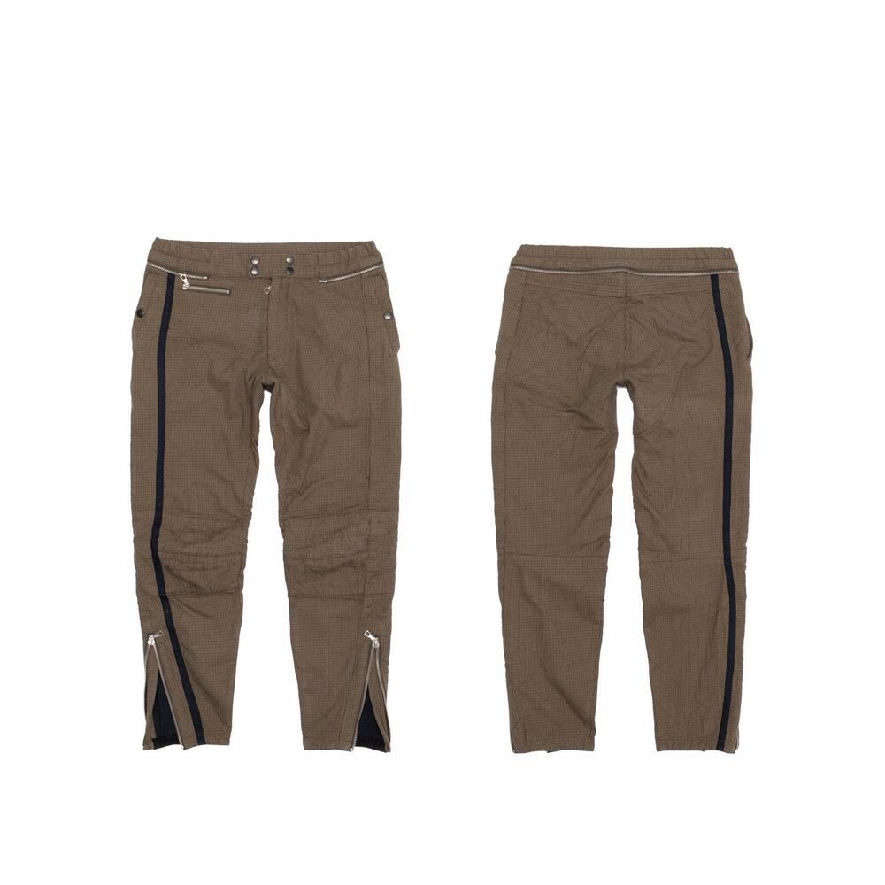 Dries Van Noten FW14 Archival Biker Moto Zipper Pants Khaki RARE Size:48